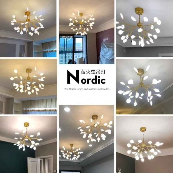Modern LED Firefly Chandelier – Stylish Tree Room Decor - Image 2