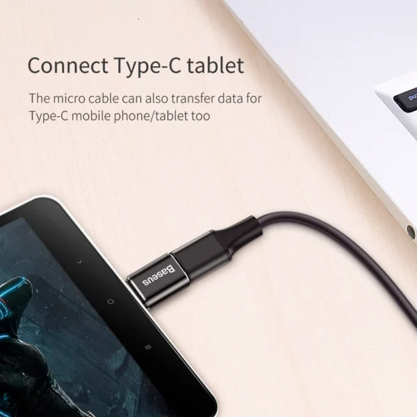 Baseus USB To Type C OTG Adapter USB USB-C Male To Micro USB Type-c Female Converter For Macbook Samsung S20 USBC OTG Connector - Image 2
