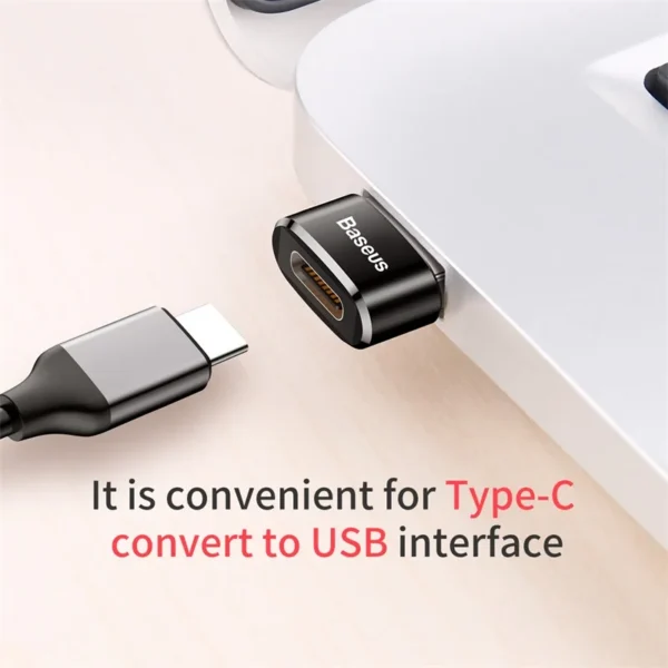 Baseus USB To Type C OTG Adapter USB USB-C Male To Micro USB Type-c Female Converter For Macbook Samsung S20 USBC OTG Connector - Image 3