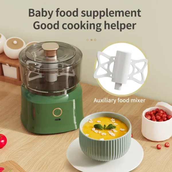 Mini Wireless Electric Garlic Press Dual Purpose Garlic Puree 350ml Usb Charging Kitchen Food Shredder Meat Grinder Vegetable - Image 4