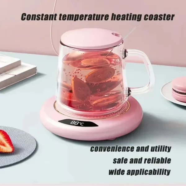 Thermostat Coaster USB Home Heating Coaster 3-speed Adjustment Heating 55 Degrees Constant Temperature - Image 4