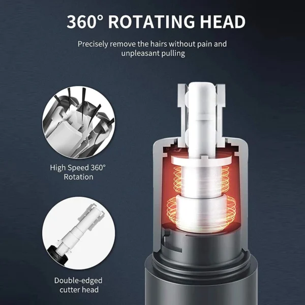 Xiaomi Mijia Electric Nose Ear Hair Trimmer for Men Painless Rechargeable Sideburns Eyebrows Beard 3 in 1 Hair Clipper Shaver - Image 6