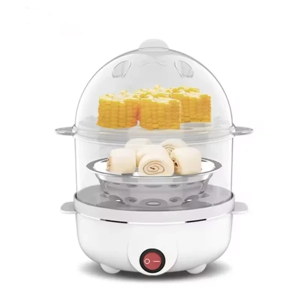 220V Multifunctional Electric Egg Boiler Double Layers Egg Cooker Mini Steamer Poacher Kitchen Cooking Breakfast Machine - Image 2