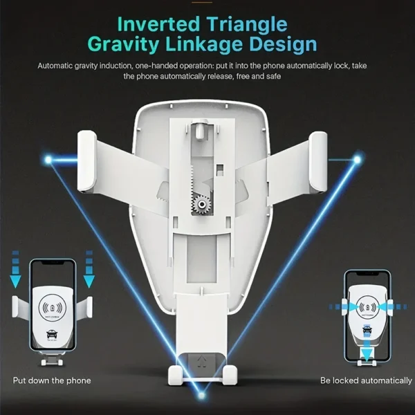 30W Wireless Chargers Fast Car For iPhone 15 14 13 12 11 Pro XS Max XR Samsung Xiaomi Wireless Charging Phone Car Holder Charger - Image 3