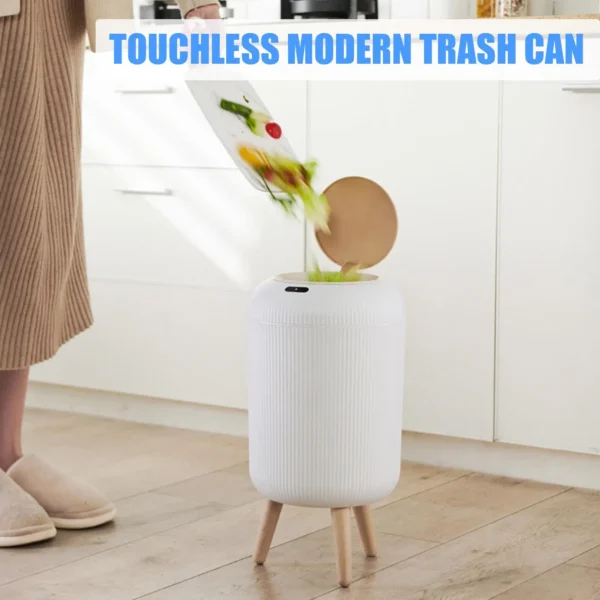 Automatic Trash Can with Lid, Small Plastic Smart Trash Can, Motion Sensor Trash Can for Bedroom, Bathroom, Kitchen, Office - Image 6
