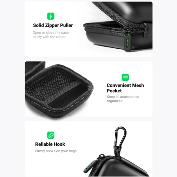 UGREEN Earphone Case Hard Headphone Bag For Airpods Earpods Sennheiser Ear Pads Wireless Bluetooth Earphone Accessories - Image 6