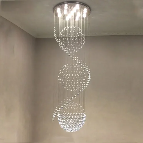 BELLE Modern Crystal LED Chandelier – Luxury Pendant Light - Image 3