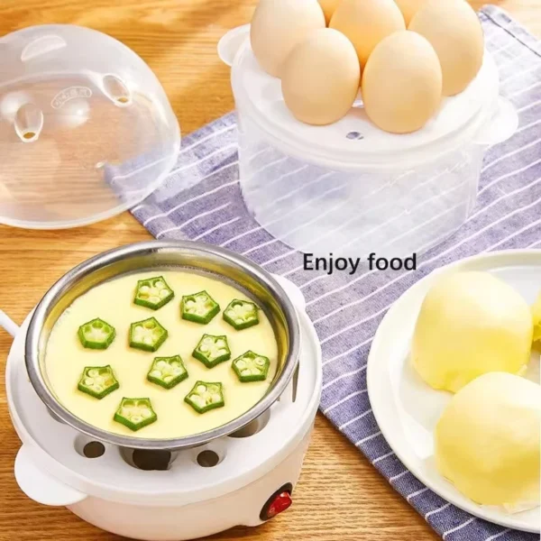 220V Multifunctional Electric Egg Boiler Double Layers Egg Cooker Mini Steamer Poacher Kitchen Cooking Breakfast Machine - Image 5