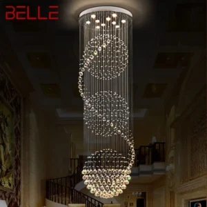 BELLE Modern Crystal LED Chandelier – Luxury Pendant Light