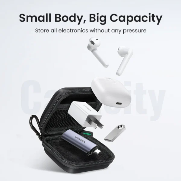 UGREEN Earphone Case Hard Headphone Bag For Airpods Earpods Sennheiser Ear Pads Wireless Bluetooth Earphone Accessories - Image 4