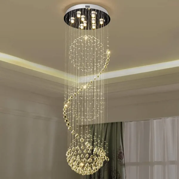 BELLE Modern Crystal LED Chandelier – Luxury Pendant Light - Image 2
