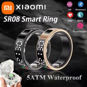 Xiaomi SR08 Smart Ring Men Women LED Display Screen Heart Rate Blood Oxygen Monitoring Multi Sports Modes 5ATM Waterproof 2025
