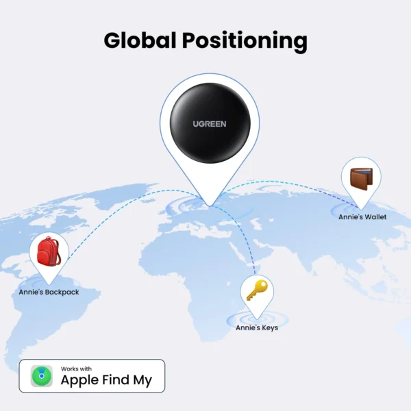 UGREEN Finder Security SmartTrack Link Smart Tag With Apple Find My Key Bluetooth GPS Tracker For Earbud Luggage MFi Finder IOS - Image 6