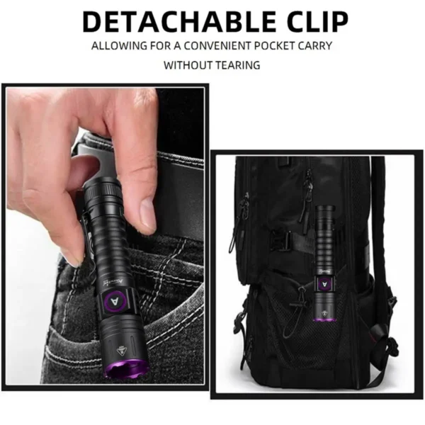 15W UV 365nm High power Blacklight USB Flashlight Invisible Ink Marker Cat Dog Urine Tinea Ore Money Scorpion Fluorescence Light - Image 3
