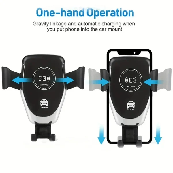 30W Wireless Chargers Fast Car For iPhone 15 14 13 12 11 Pro XS Max XR Samsung Xiaomi Wireless Charging Phone Car Holder Charger - Image 2