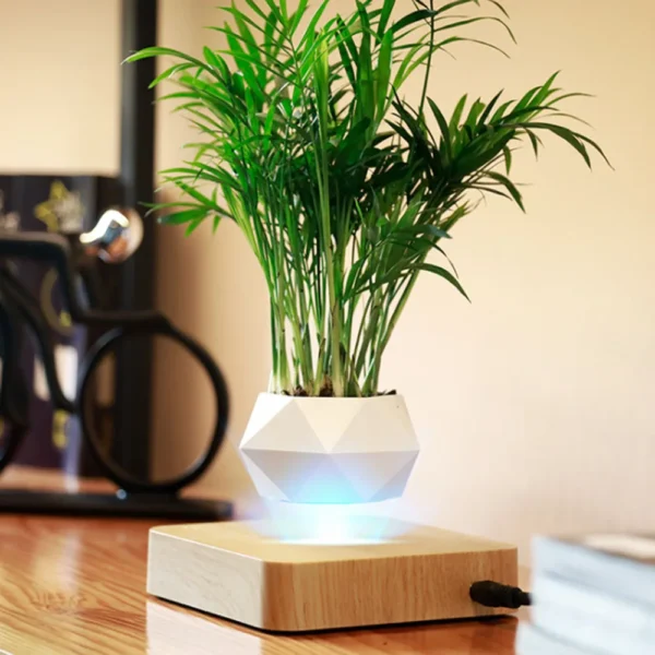 Levitating Air Bonsai Pot Rotation Flower Pot Planters Magnetic Suspension Floating Pot Potted Plant Home Without plants - Image 2