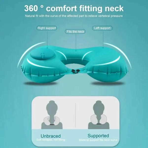 2025 Premium Travel Neck Pillow – Press Inflatable U-Shaped Cushion for Effortless Comfort Anywhere - Image 6