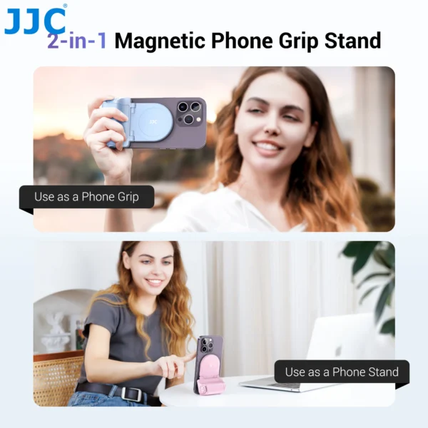 JJC Magnetic Snapgrip Phone Hand Grip Magsafe Handheld Bluetooth Remote Control Handle Phone Tripod Mount for Vlog iPhone 16 15 - Image 2
