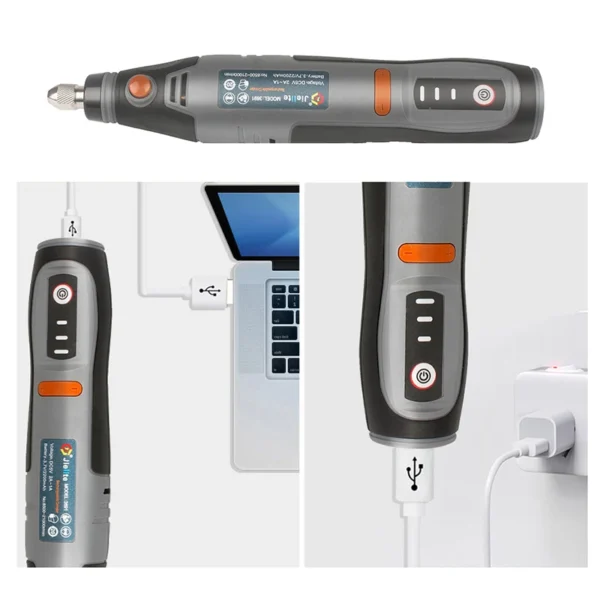 21000rpm USB Cordless Rotary Tool Dremel Mini Drill Engraving Pen Electric USB Mini Wireless Drill with Accessories DIY Set - Image 6