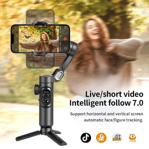 AOCHUAN 3-Axis Handheld Gimbal Stabilizer SmartXE for Smartphone for iPhone Android AI Face Tracking TikTok Vlog - Image 3