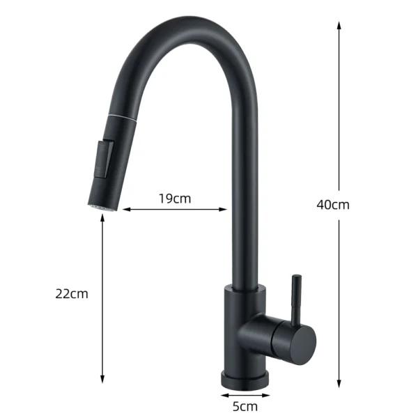 Smart Touch Sensor Kitchen Faucets Sensitive Smart Touch Control Faucet Mixer Tap Pull Out 360 Rotation Sensor Faucets - Image 2
