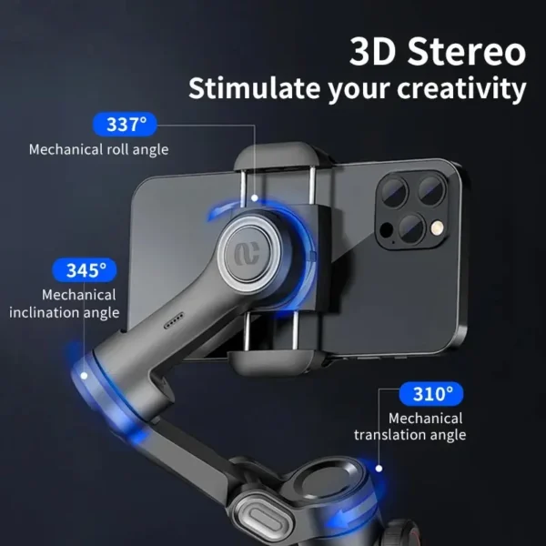 AOCHUAN 3-Axis Handheld Gimbal Stabilizer SmartXE for Smartphone for iPhone Android AI Face Tracking TikTok Vlog - Image 6