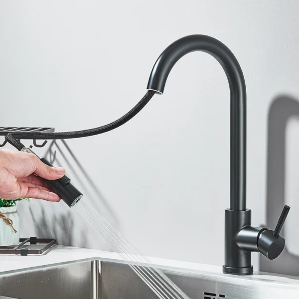 Smart Touch Sensor Kitchen Faucets Sensitive Smart Touch Control Faucet Mixer Tap Pull Out 360 Rotation Sensor Faucets - Image 5