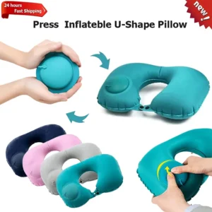 2025 Premium Travel Neck Pillow – Press Inflatable U-Shaped Cushion for Effortless Comfort Anywhere