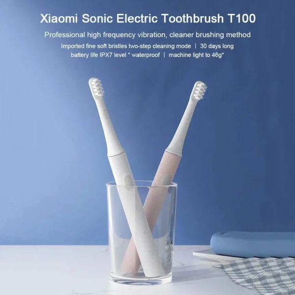 XIAOMI MIJIA T100 Sonic Electric Toothbrush Cordless USB Rechargeable Toothbrushes Waterproof Ultrasonic Automatic Tooth Brush - Image 2
