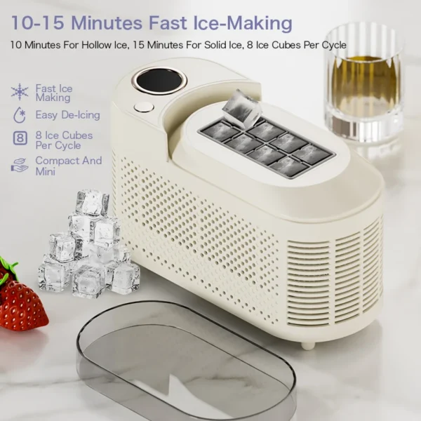 Desktop Small Electric Ice Maker Professional Ice Cube Maker Portable Automatic Electric Bullet Round Ice Block Making Machine - Image 6
