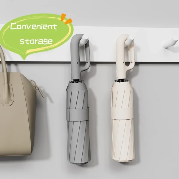 Extra Large Reinforced Wind-resistant Rain-resistant Dual-purpose UV-resistant Fully Automatic Ring-buckle Umbrella - Image 2