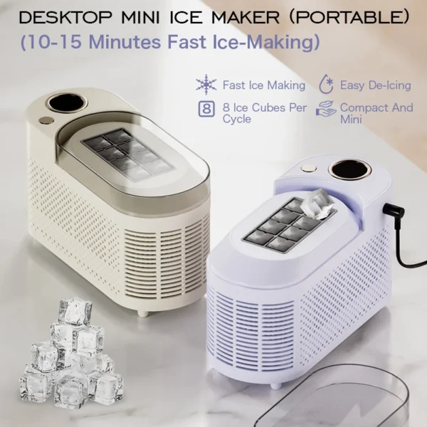 Desktop Small Electric Ice Maker Professional Ice Cube Maker Portable Automatic Electric Bullet Round Ice Block Making Machine - Image 5