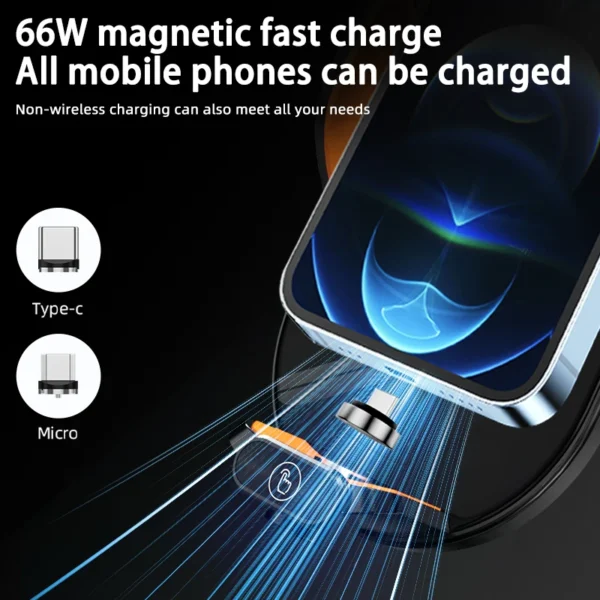 Car Wireless Phone Holder Stand 66W Fast Charging Station Charger Auto Infrared Induction for iPhone 15 14 13 12 Samsung Xiaomi - Image 4
