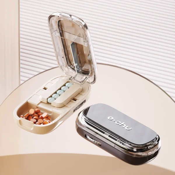 Newest Quartering Pill Cutter Storage Box Portable Drug Tablet Medicine Dustproof Divider Organizer Crusher Pill Cutter - Image 3