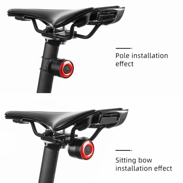 ROCKBROS Smart Brake Bicycle Tail Light MTB Road Seatpost Saddle Bike Rear Light Waterproof USB Charging Cycling Taillight - Image 4