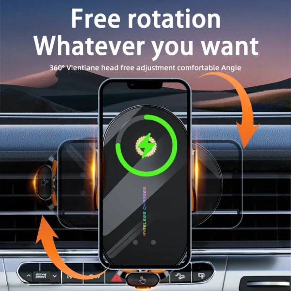 Car Wireless Phone Holder Stand 66W Fast Charging Station Charger Auto Infrared Induction for iPhone 15 14 13 12 Samsung Xiaomi - Image 6