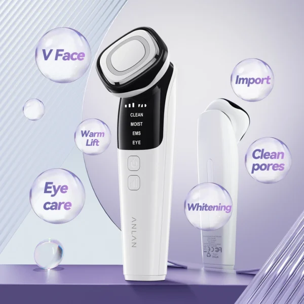 ANLAN EMS Face Massager Lite Microcurrent Eye Beauty Face Lifting Deep Cleaning Hot Compress Vibration Massage Skincare Tool - Image 2