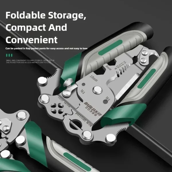Electrician Wire Crimper Peeler Pliers Cables Stripping multifunctional Press Plier Terminal Crimping Gross Side Cutting Tool - Image 4