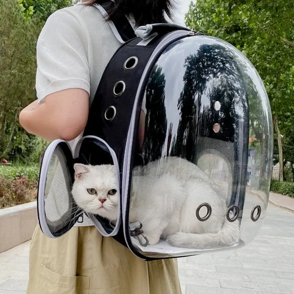Pet Cat Carrying Bag Space Pet Backpacks Breathable Portable Transparent Backpack Puppy Dog Transport Carrier Space Capsule Bags - Image 6