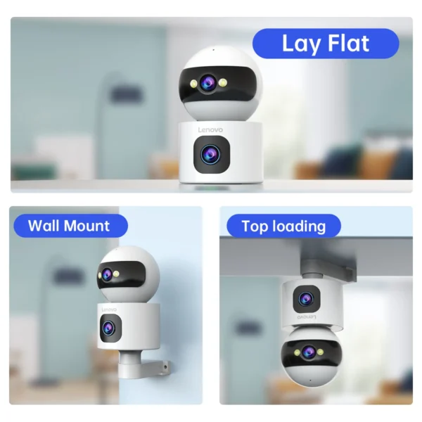 Lenovo 4K IP Camera 5G WiFi Dual Lens Smart Home Auto Tracking CCTV Camera Wireless Surveillance Camera Security Baby Monitor - Image 5