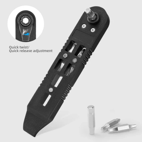 ROCKBROS 2In1 Bicycle Repair Tools Mutilfunction Tire Lever Portable Ratchet Spanner Toughness Nylon Fiberglass Bike Accessories - Image 4
