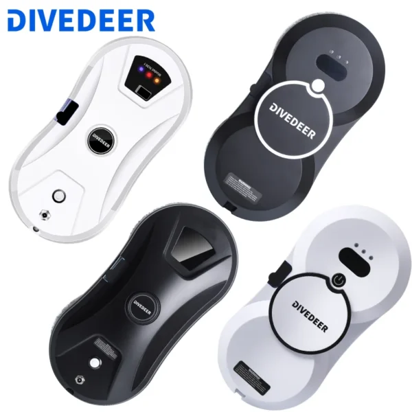 DIVEDEER Home intelligent cleaning robot with automatic water spraying function, anti drop magnetic glass cleaning machine