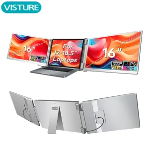 FHD IPS Gaming Series Portable LCD Backlit Monitor High-Definition Dual Triple Screen Extender for Better Productivity